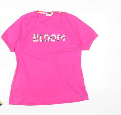 Womens UK Size 18 Rebelle by Pastunette Pink Basic T-Shirt