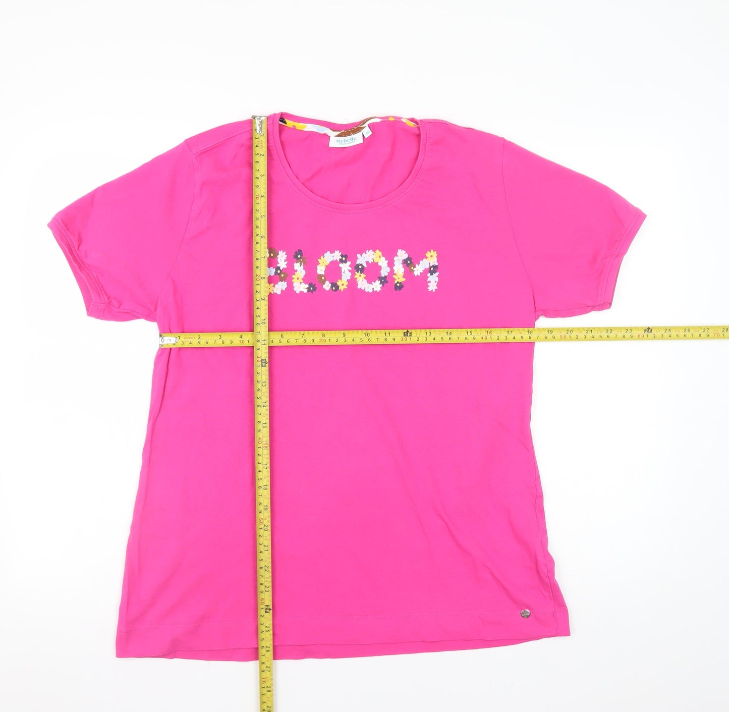 Womens UK Size 18 Rebelle by Pastunette Pink Basic T-Shirt