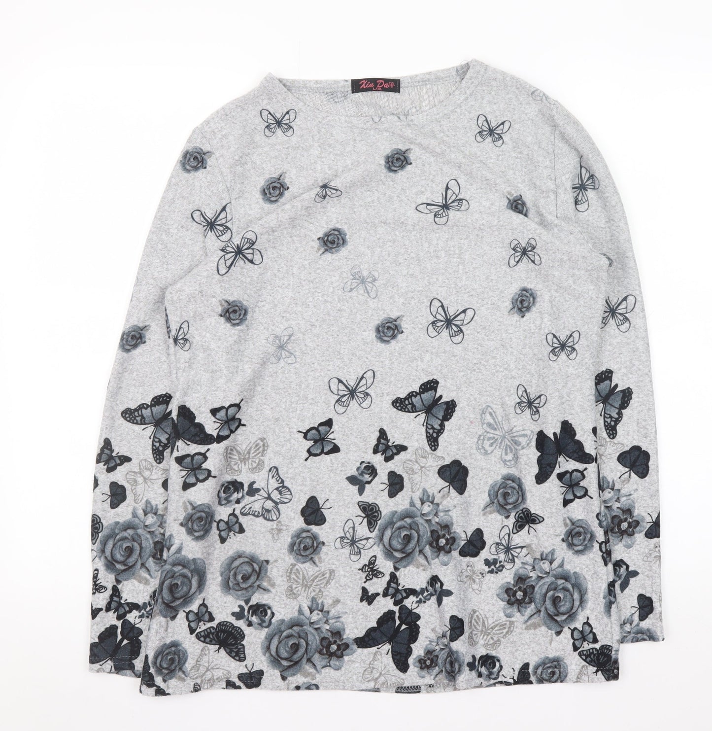 Womens UK Size L/XL Xin Da Grey Pullover Jumper