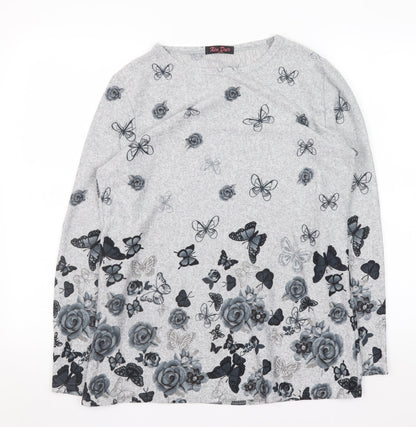 Womens UK Size L/XL Xin Da Grey Pullover Jumper