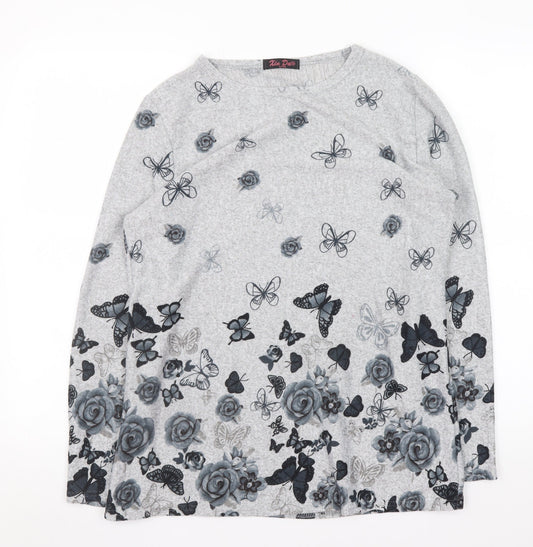 Womens UK Size L/XL Xin Da Grey Pullover Jumper