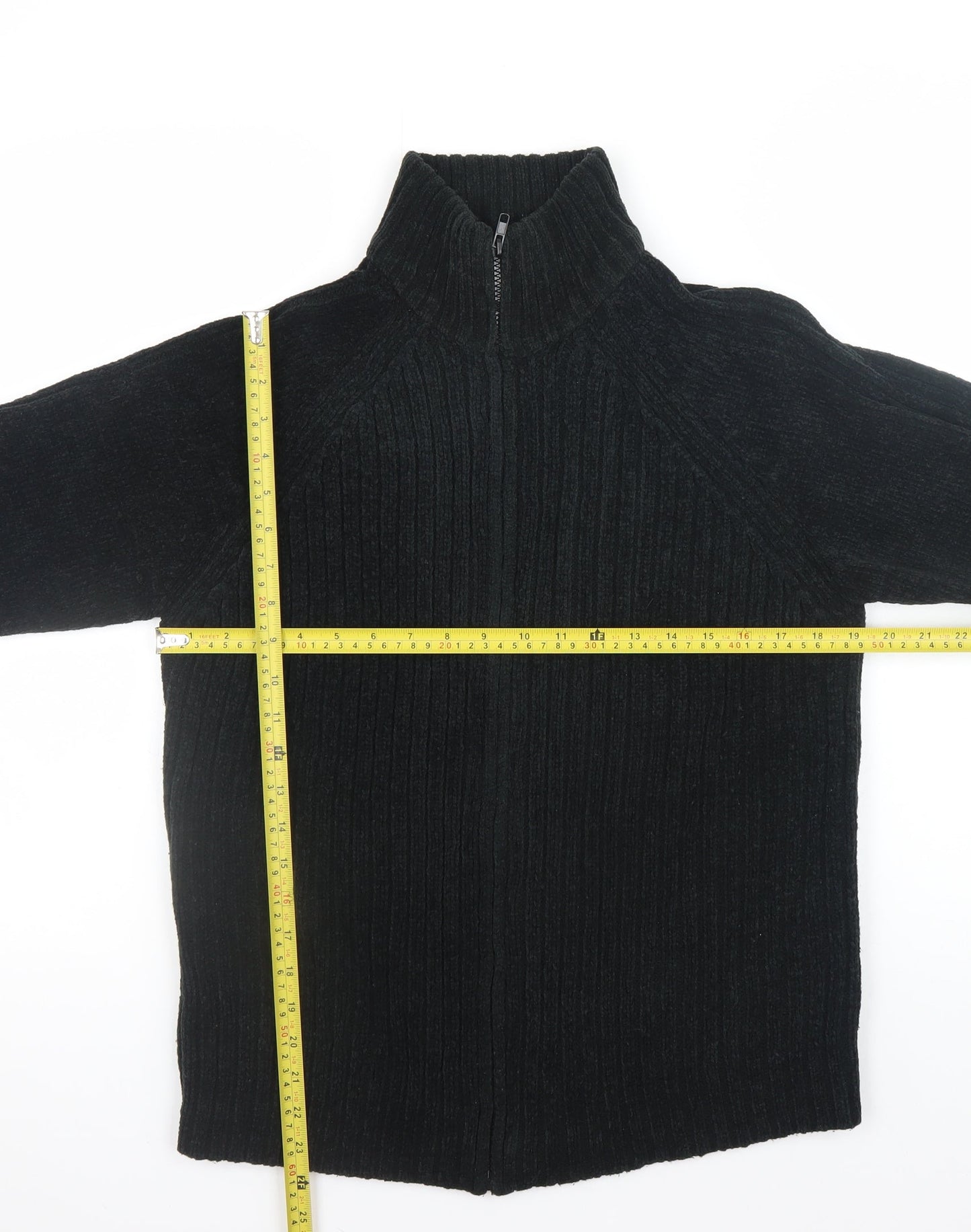 Mens UK Size S Dunnes Black Full Zip Jumper