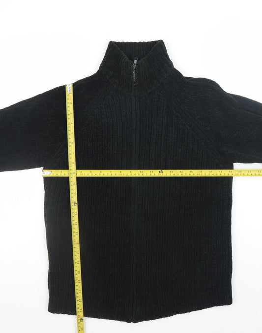 Mens UK Size S Dunnes Black Full Zip Jumper