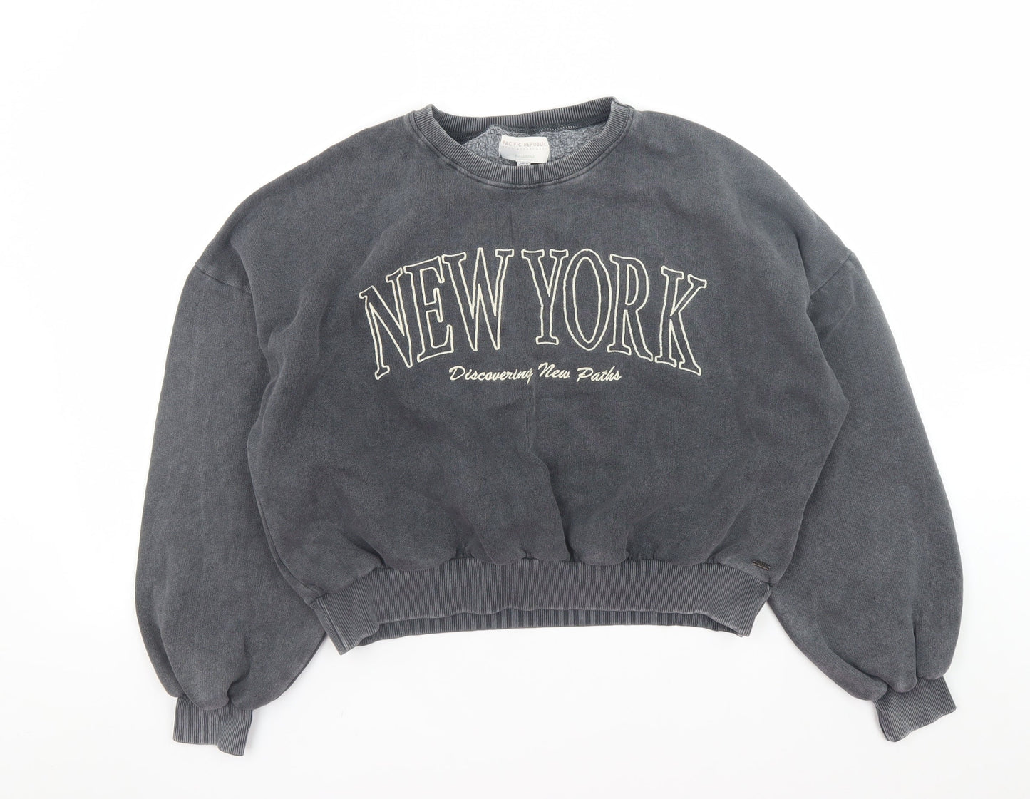 Teens UK Size 12 Pull&Bear Grey Pullover Sweatshirt