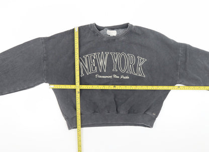 Teens UK Size 12 Pull&Bear Grey Pullover Sweatshirt