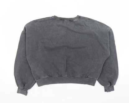 Teens UK Size 12 Pull&Bear Grey Pullover Sweatshirt