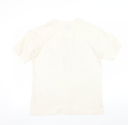 Womens UK Size S Pull & Bear Ivory Basic T-Shirt
