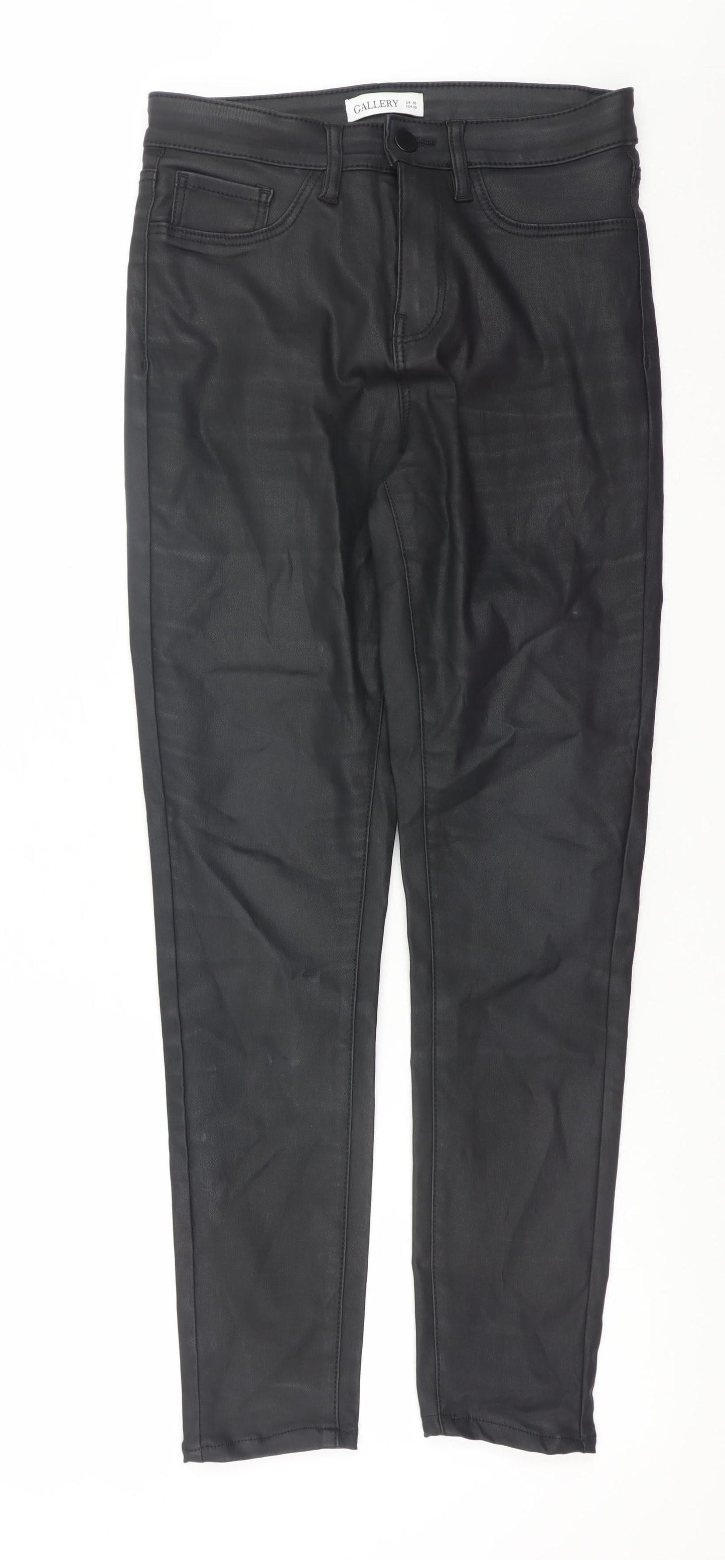 Womens UK Size 10 Gallery Slim Fit Jegging Black Trousers