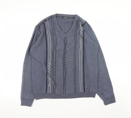 Mens UK Size S Dunnes Blue Pullover Jumper