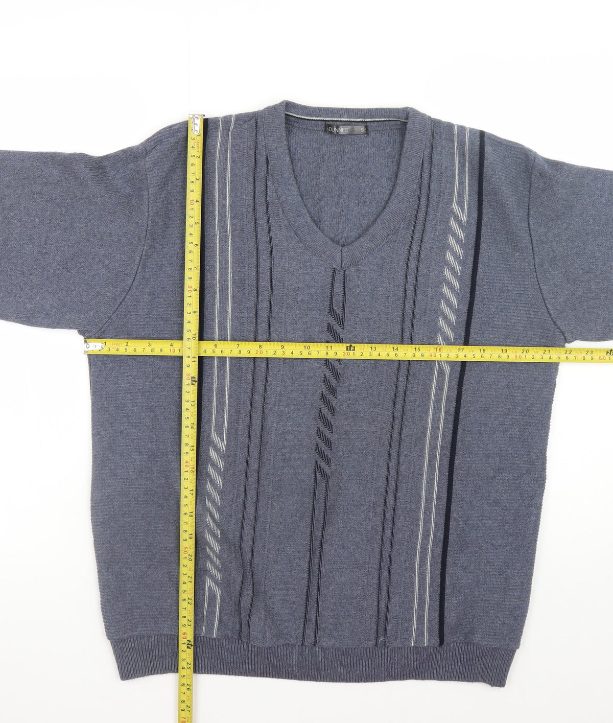 Mens UK Size S Dunnes Blue Pullover Jumper