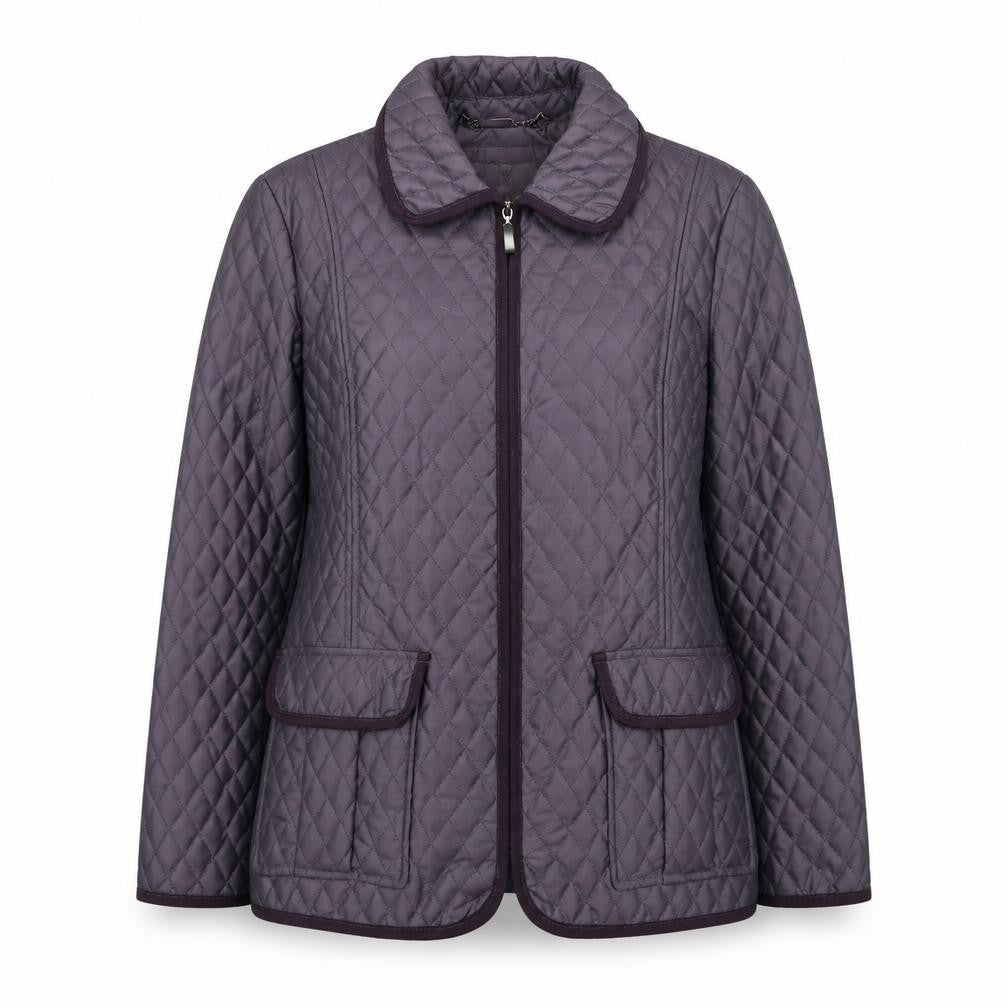 Womens UK Size 8 CC Purple Quilted Coat