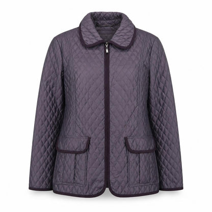 Womens UK Size 8 CC Purple Quilted Coat
