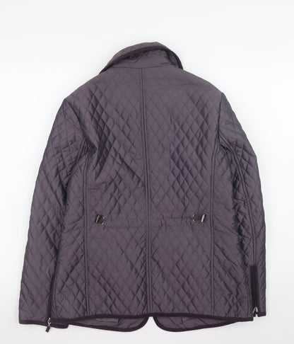 Womens UK Size 8 CC Purple Quilted Coat