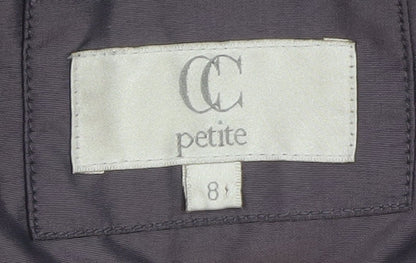 Womens UK Size 8 CC Purple Quilted Coat