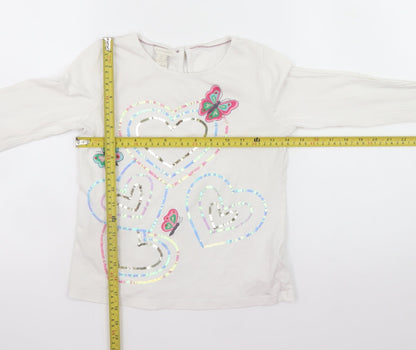 Teens UK Size 10 Monsoon White Basic T-Shirt