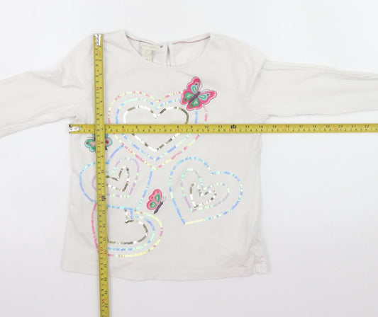 Teens UK Size 10 Monsoon White Basic T-Shirt