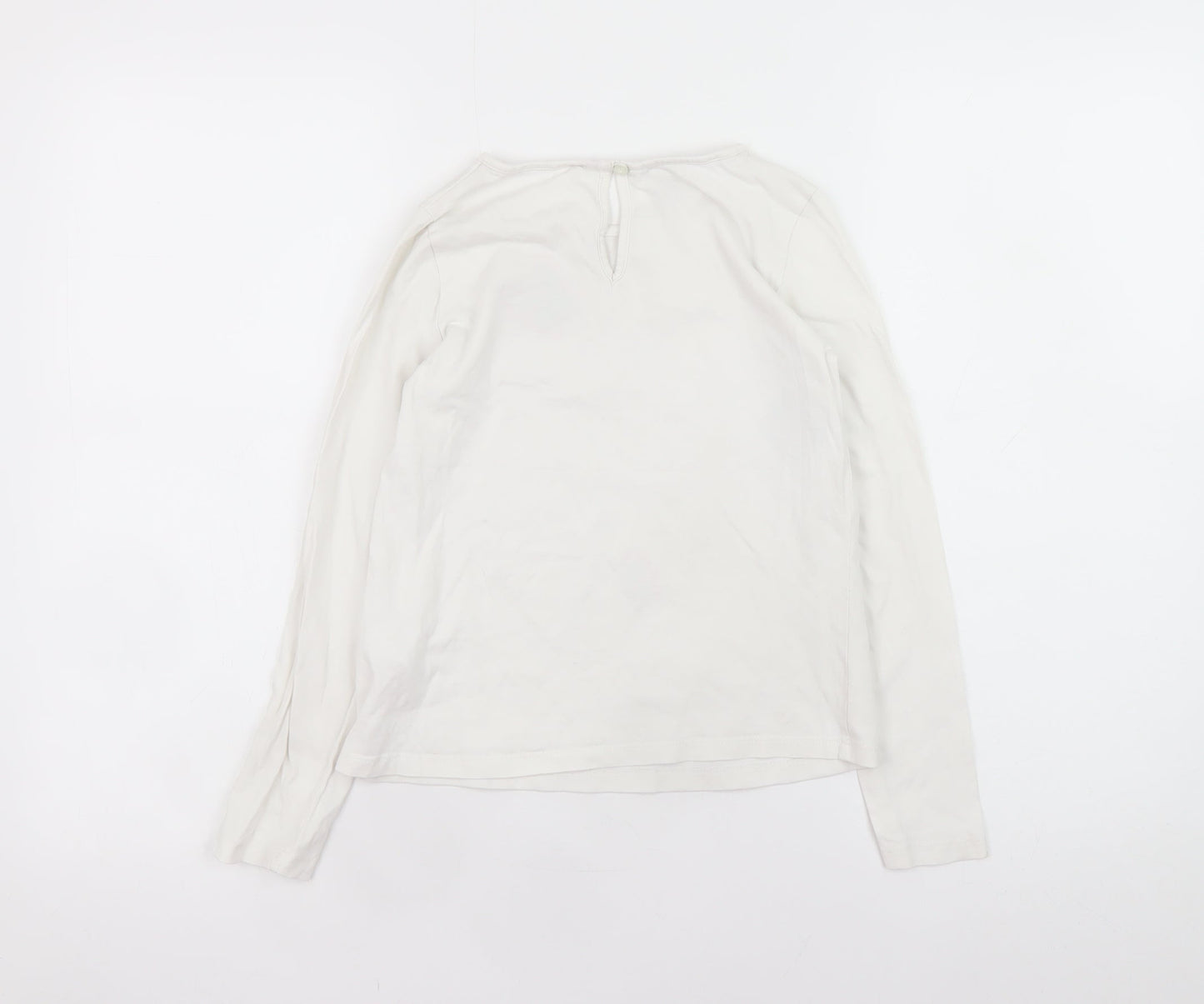 Teens UK Size 10 Monsoon White Basic T-Shirt