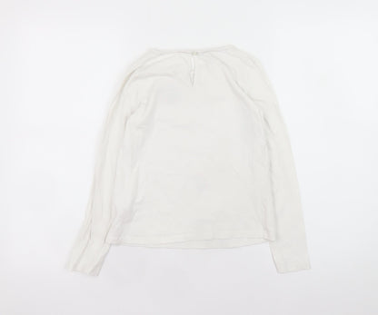 Teens UK Size 10 Monsoon White Basic T-Shirt