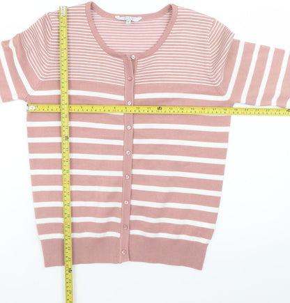 Womens UK Size M Miso Pink Cardigan Jumper