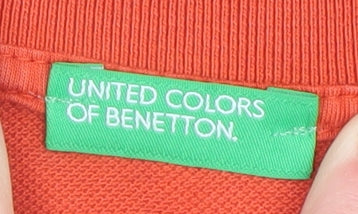 Boys UK Size 4-5 Years United Colors of Benetton Orange Basic Polo