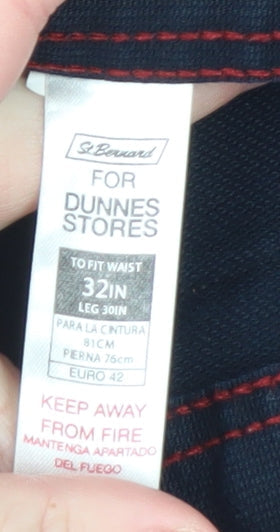 Mens UK Size 32 in St Bernard Regular Fit Chino Blue Trousers