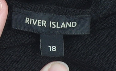 Womens UK Size 18 River Island Black Pullover Jumper