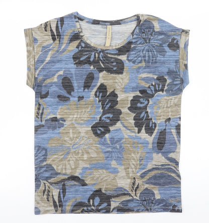 Womens UK Size S Soyaconcept Blue Basic T-Shirt