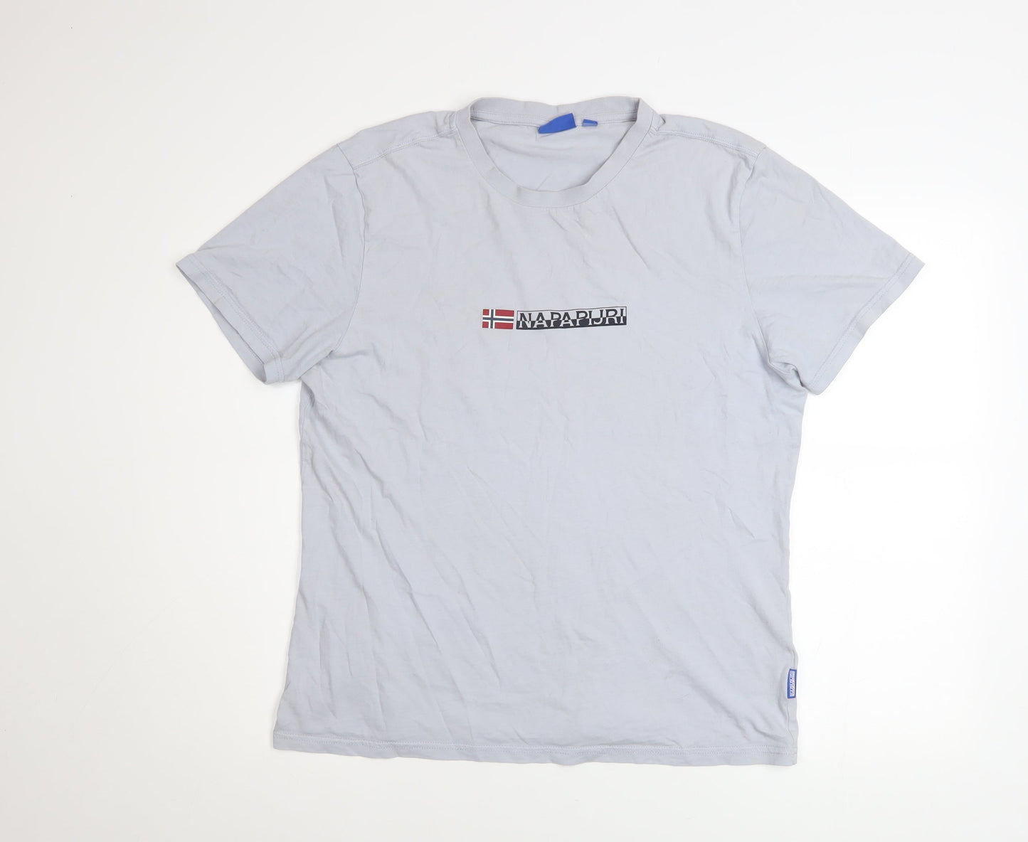 Mens UK Size L Napapijri Grey  T-Shirt