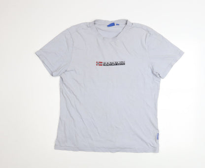 Mens UK Size L Napapijri Grey  T-Shirt