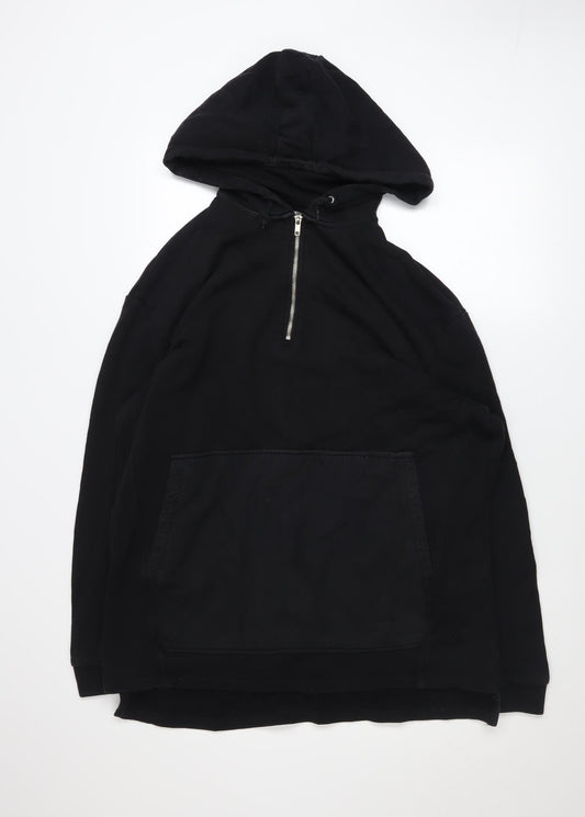 Mens UK Size M ASOS Black Pullover Hoodie