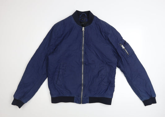 Mens UK Size L 1975 Original Denim Blue Bomber Jacket