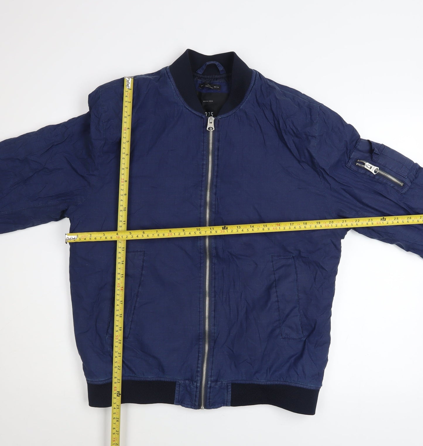 Mens UK Size L 1975 Original Denim Blue Bomber Jacket