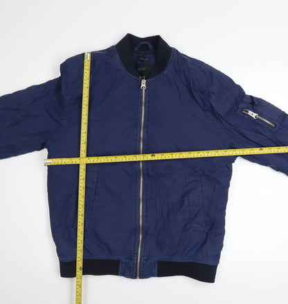 Mens UK Size L 1975 Original Denim Blue Bomber Jacket
