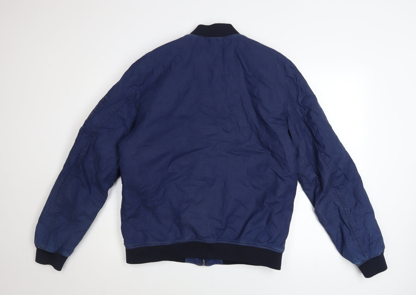 Mens UK Size L 1975 Original Denim Blue Bomber Jacket