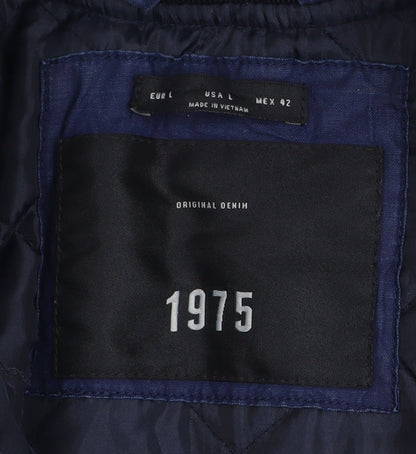 Mens UK Size L 1975 Original Denim Blue Bomber Jacket