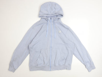 Mens UK Size L Nike Blue Full Zip Hoodie