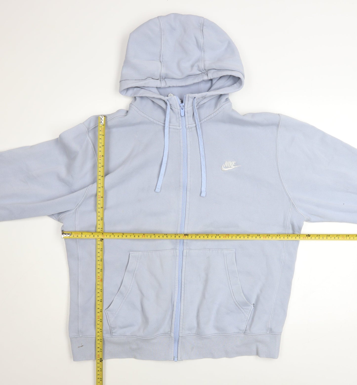 Mens UK Size L Nike Blue Full Zip Hoodie
