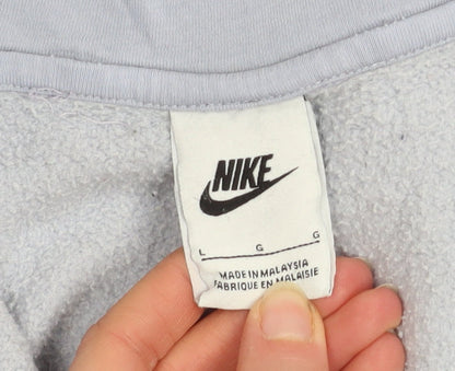 Mens UK Size L Nike Blue Full Zip Hoodie