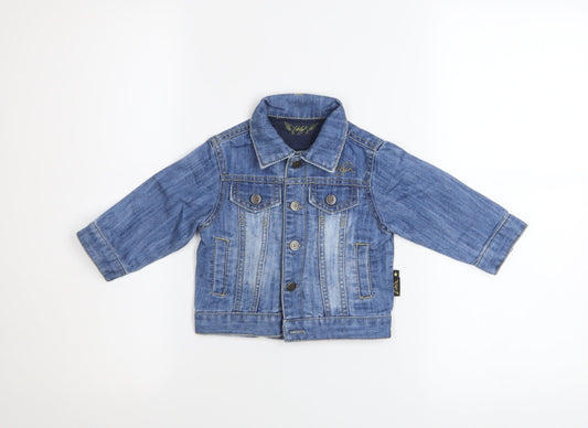 Baby K by Myleene Klass Unisex Blue Denim Jacket 6-9 Months Casual Button Up