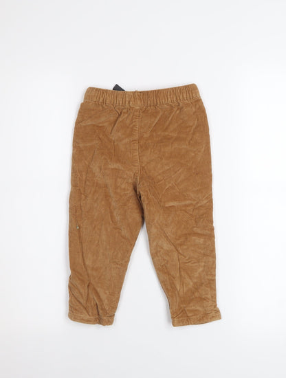 Boys UK Size 2-3 Years Fox & Bunny by Sinsay Regular Fit Chino Brown Trousers