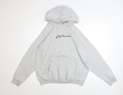 Womens UK Size 8 Boohoo Grey Pullover Hoodie