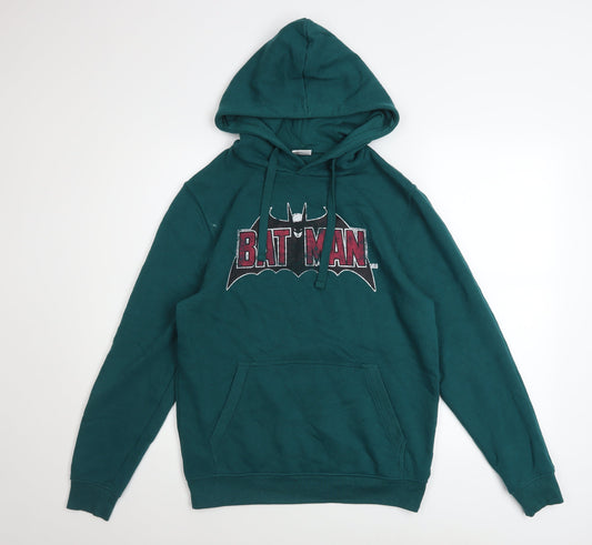Mens UK Size S Batman Green Pullover Hoodie