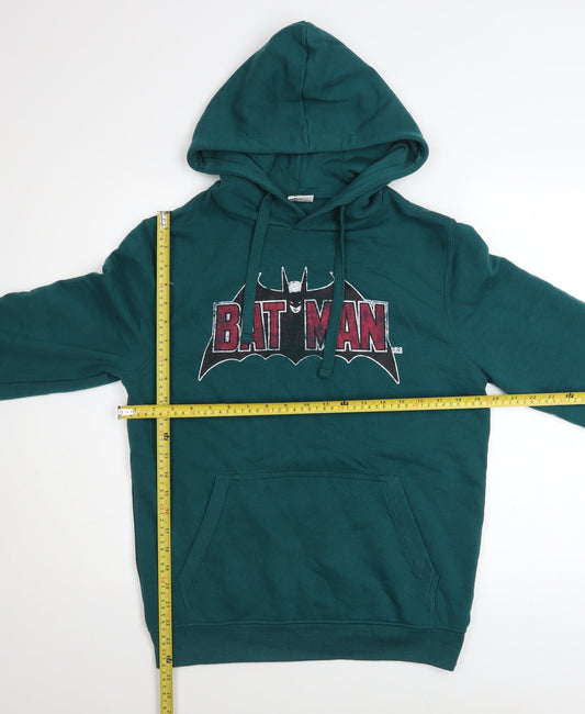 Mens UK Size S Batman Green Pullover Hoodie