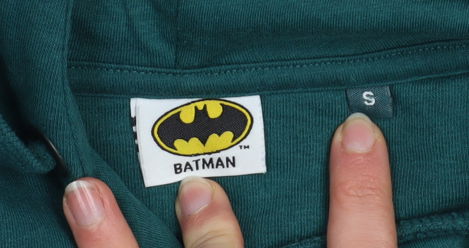 Mens UK Size S Batman Green Pullover Hoodie