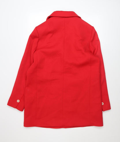 Womens UK Size 16 Mango Red Pea Coat