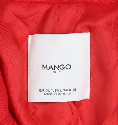 Womens UK Size 16 Mango Red Pea Coat