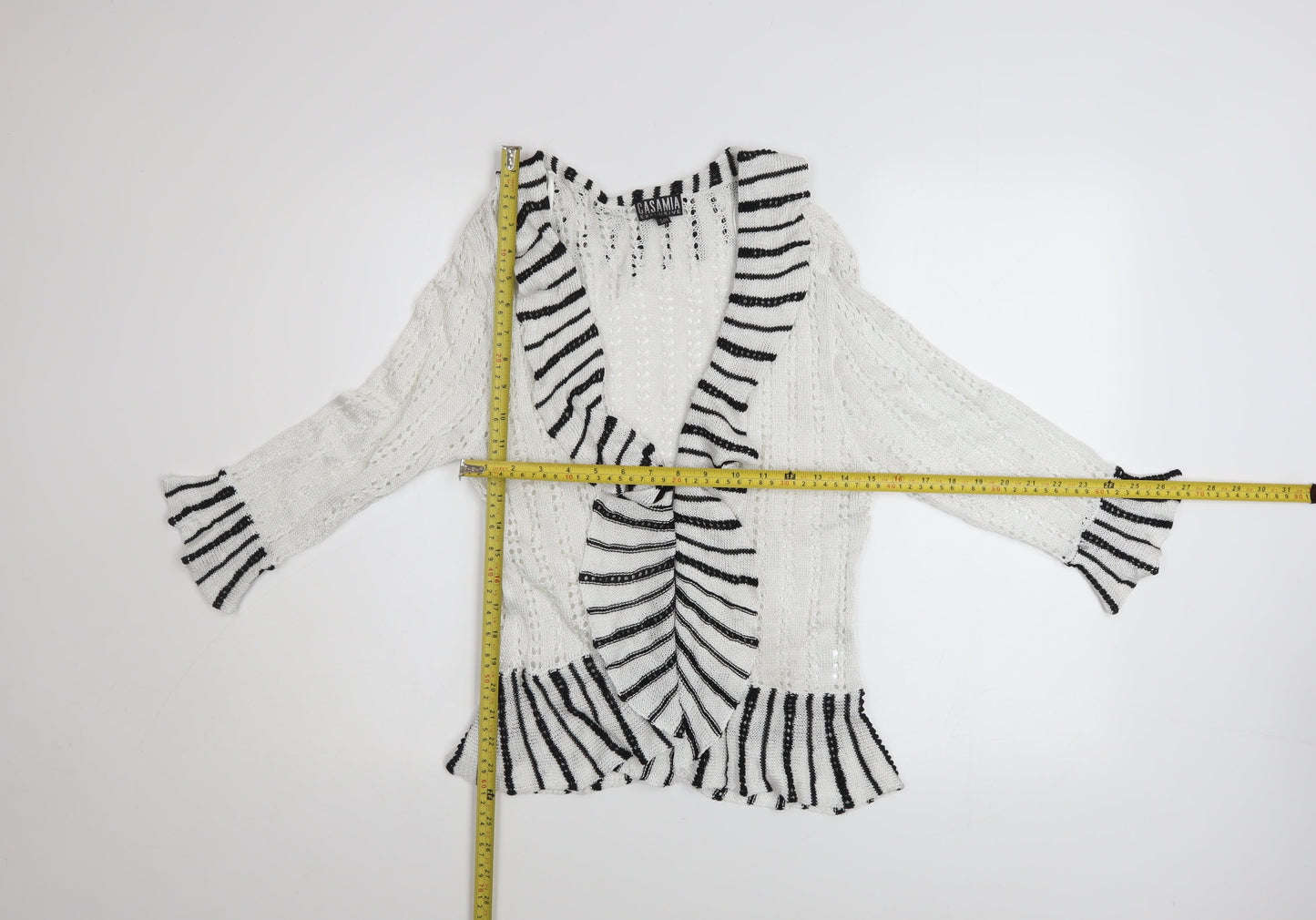 Womens UK Size S Casamia White Cardigan Jumper