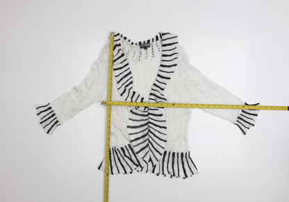 Womens UK Size S Casamia White Cardigan Jumper