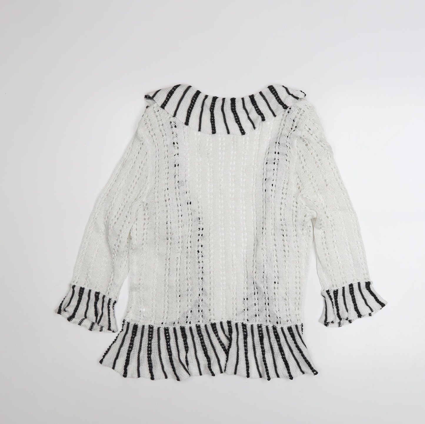 Womens UK Size S Casamia White Cardigan Jumper