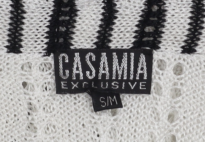 Womens UK Size S Casamia White Cardigan Jumper
